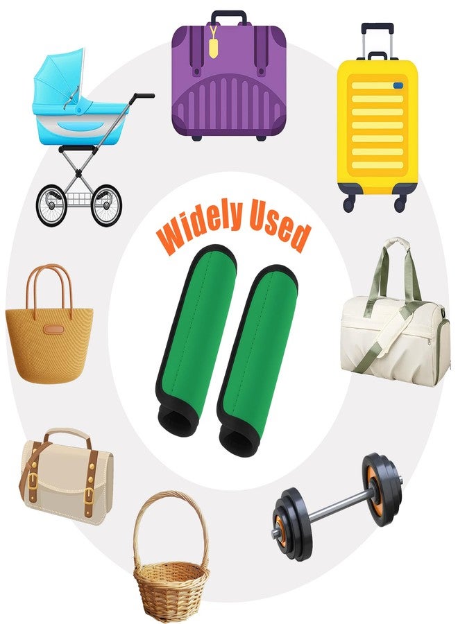 Keeshibao Luggage Handle Wrap 5 Pack, Luggage Tags |Handle Wraps|Handle Covers for Suitcase/Beach Bag/Backpacks, Bright Suitcase Identifiers Travel Accessories for Airplane (Green x 5) - Image 5